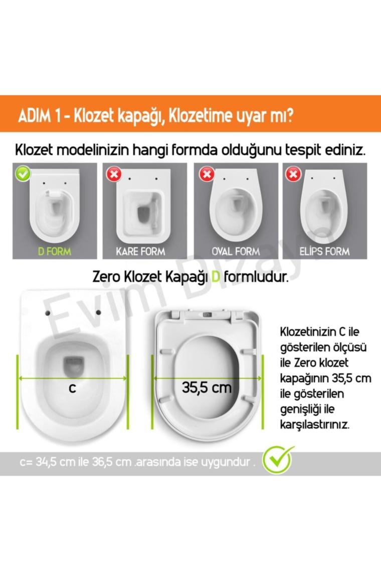 Aqua Bagno Zero Yavaş Kapanan Klozet Kapağı -duroplast