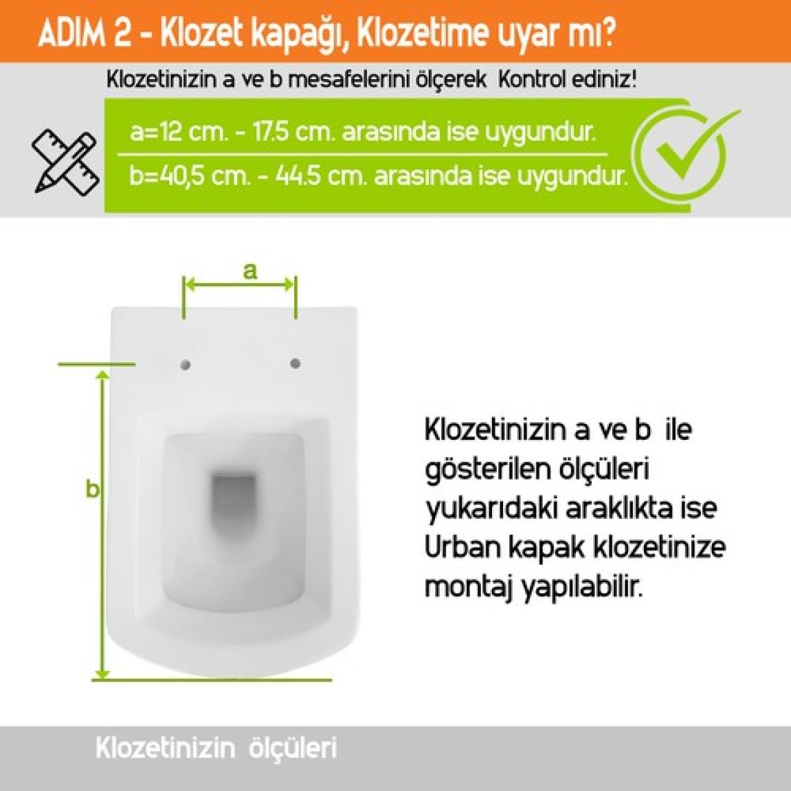 Aqua Bagno Urban Yavaş Kapanan Klozet Kapağı