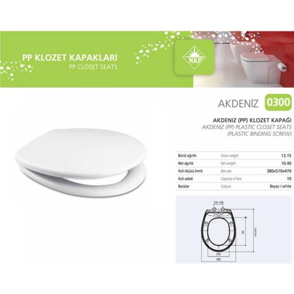 Nkp Akdeniz Alttan Sıkmalı Kırılmaz Klozet Kapağı 300