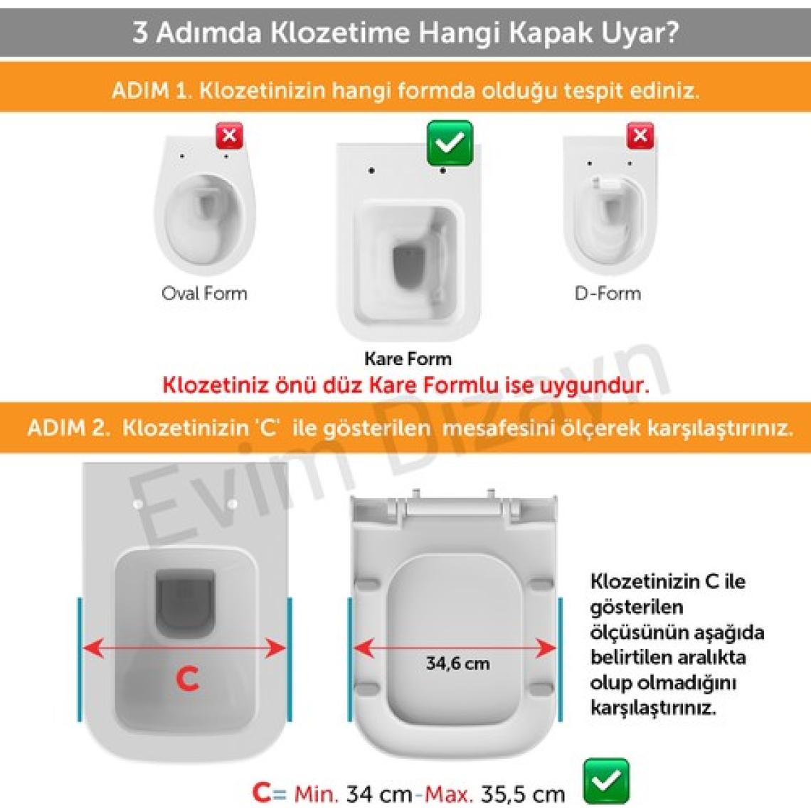 Aqua Bagno Mega  Yavaş Kapanan Klozet Kapağı