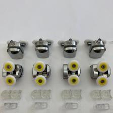 Seçenek Çok Rulmanlı Cam Duşakabin Tekerleği Metal Kırılmaz Gövde Krom 8'li Tam Set