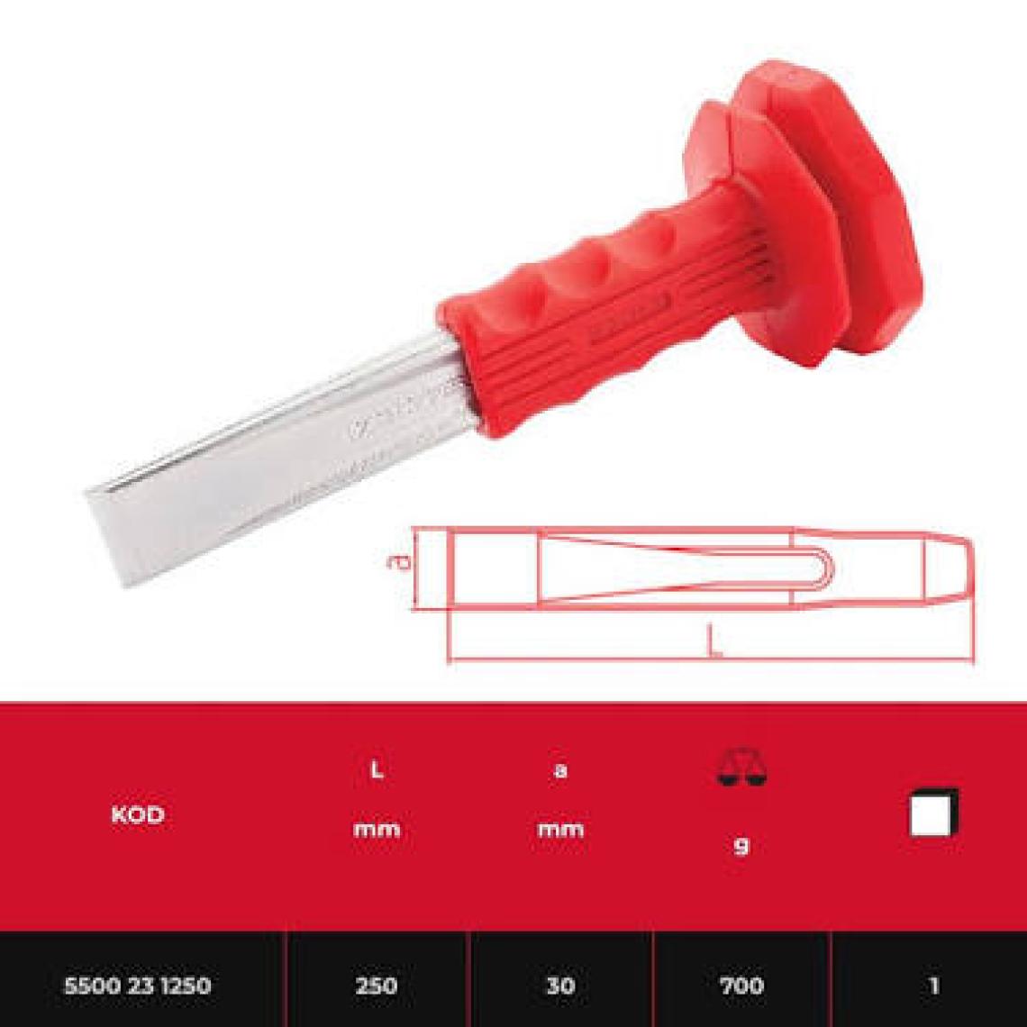İzeltaş 250 mm Düz Keski Kalkan Izoleli