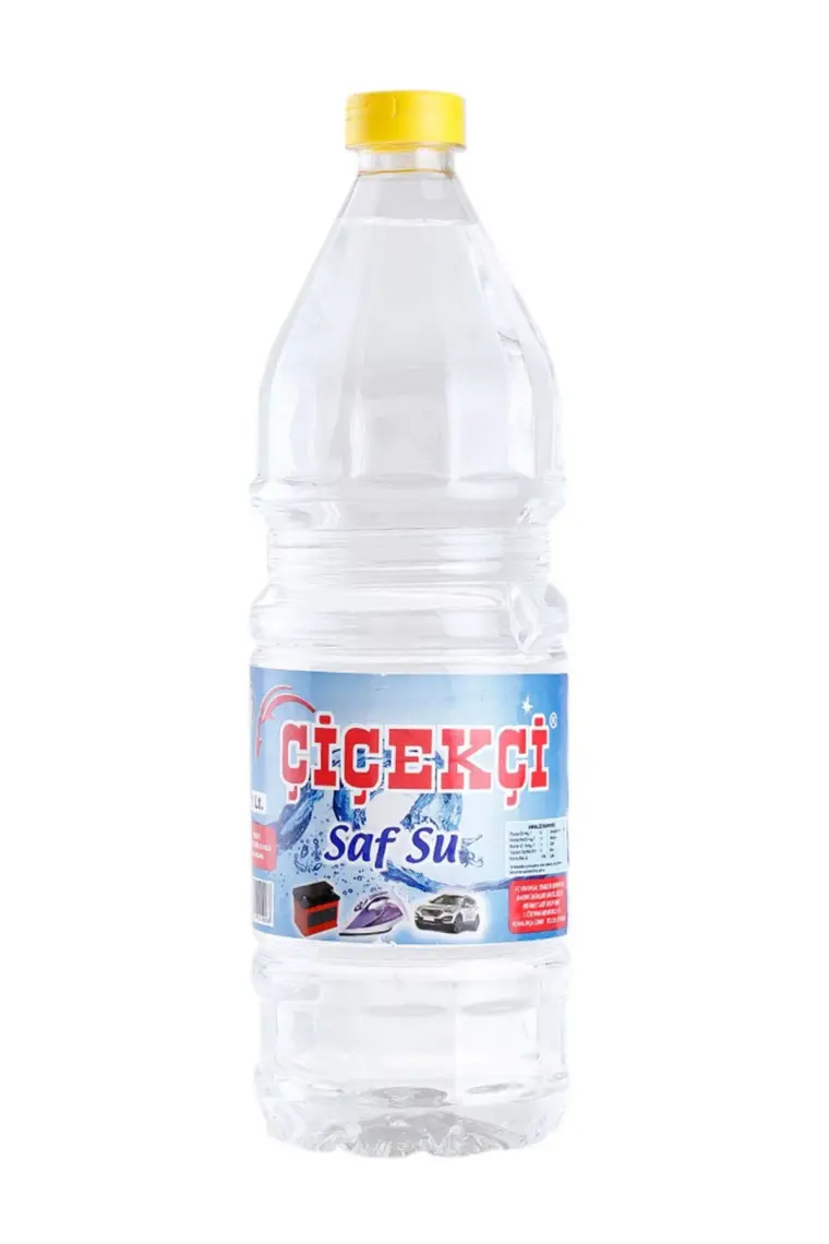 Çiçekçi Oto Saf Su ve Ütü Akü ve Radyatör Suyu  1 Litre Pet Kilitli Kapaklı