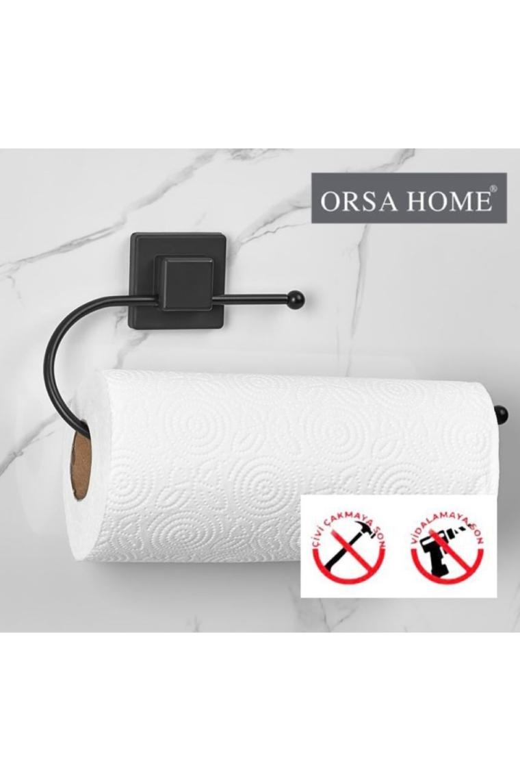 Orsa Home 904  Kare Yapışkanlı Kağıt Havluluk Siyah
