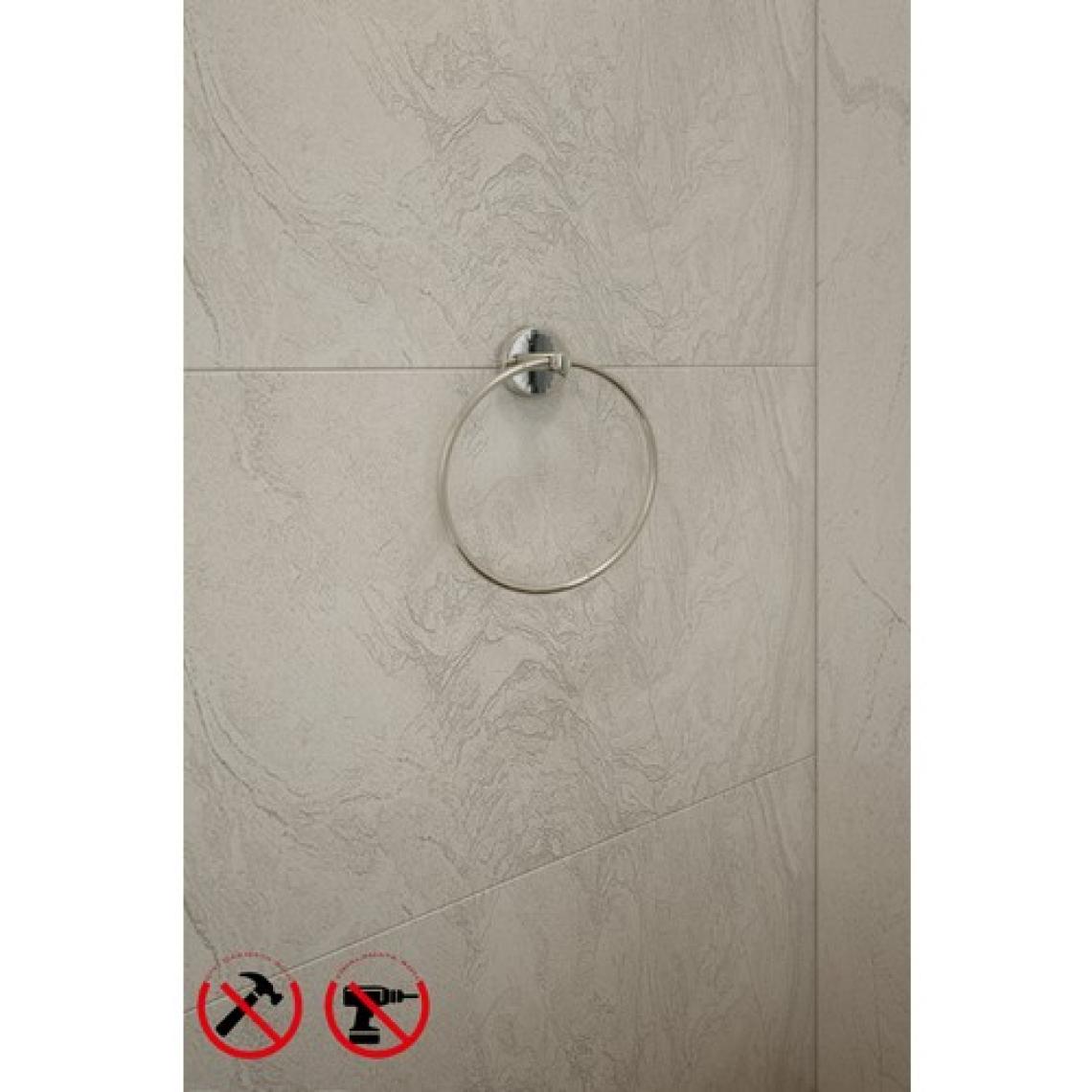 Alper Banyo İris Krom Yuvarlak Havlu Askısı Halka Havluluk İster Yapıştır İster Montajla