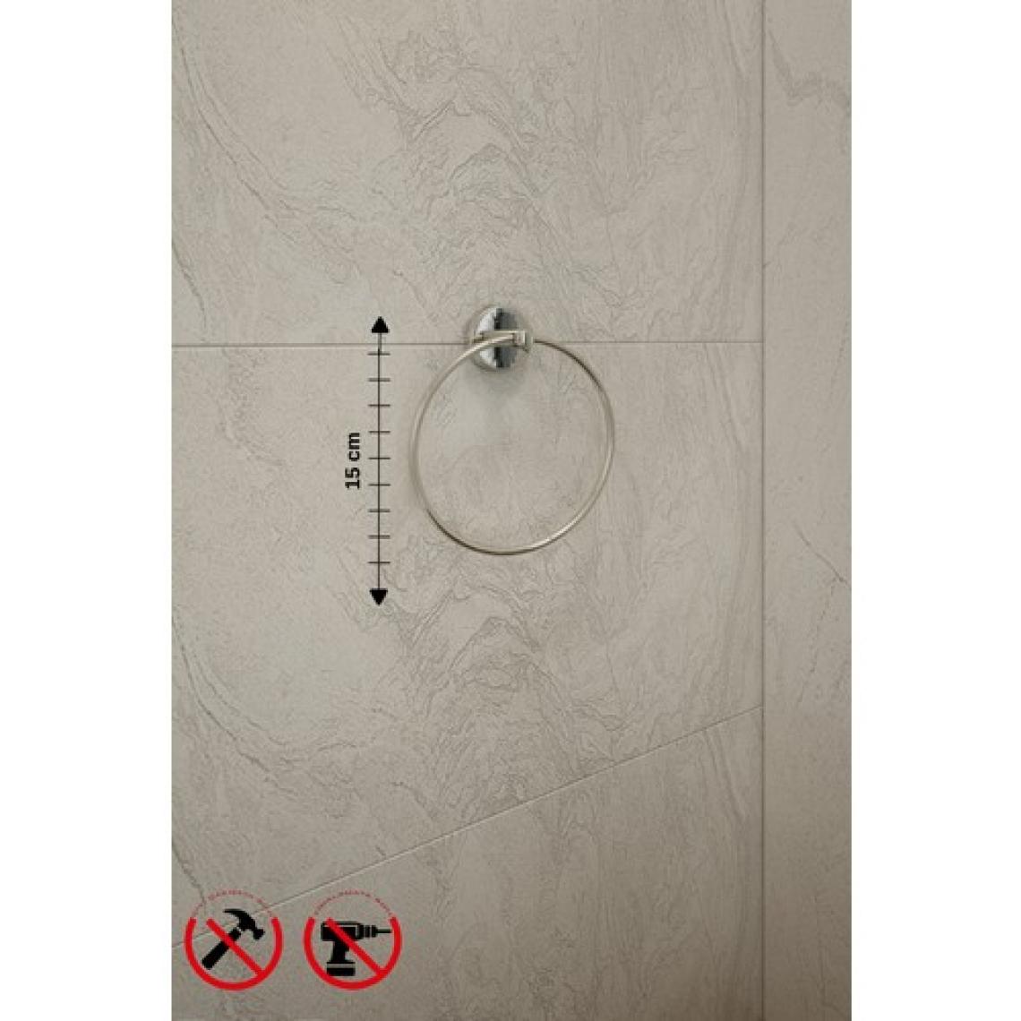 Alper Banyo İris Krom Yuvarlak Havlu Askısı Halka Havluluk İster Yapıştır İster Montajla