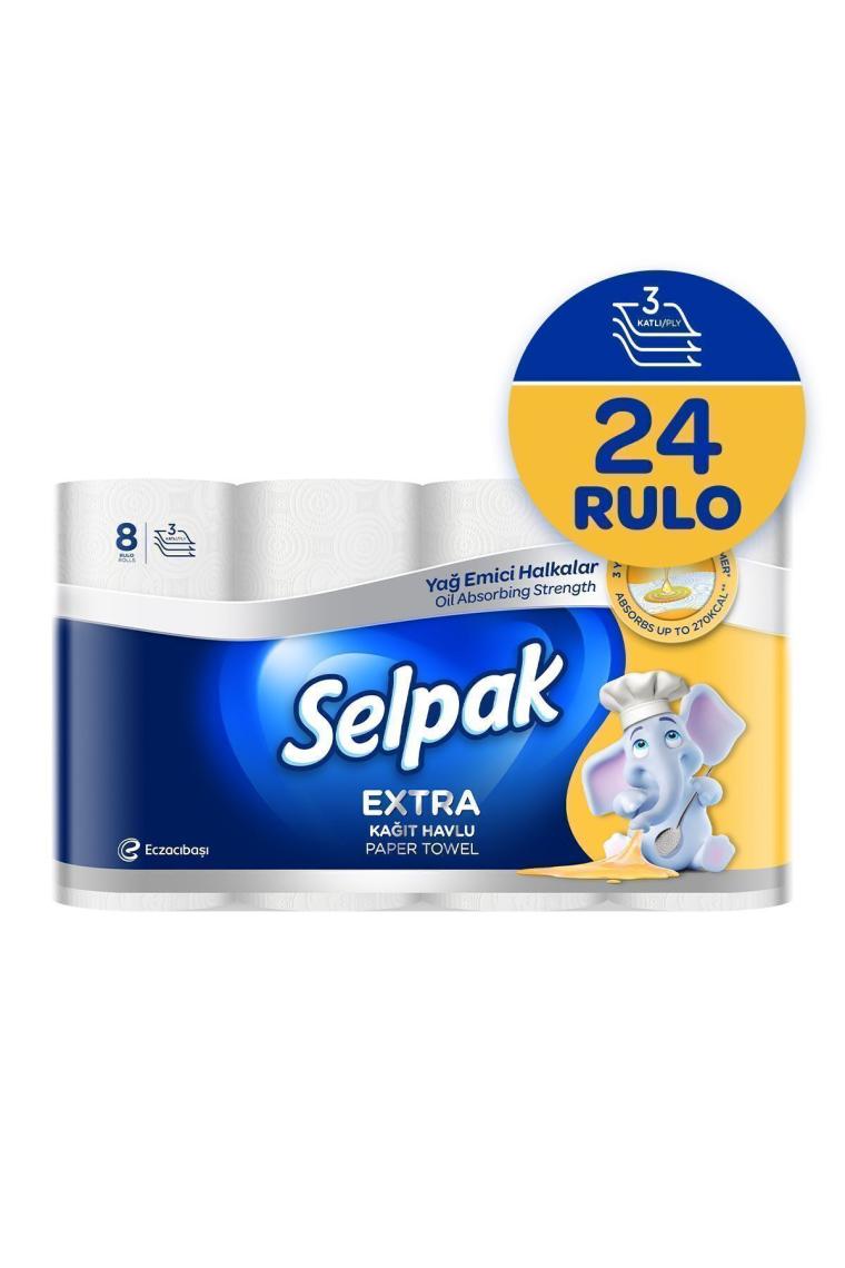 Selpak Extra Yağ Emici 24'lü Kağıt Havlu