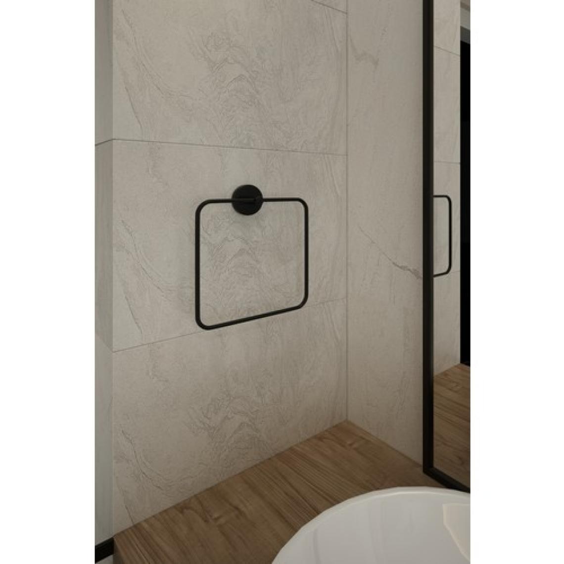 Alper Banyo Lotus Mat Siyah Eko Kare Havluluk Havlu Askısı Havlu Asacağı Ister Yapıştır Ister Montajla