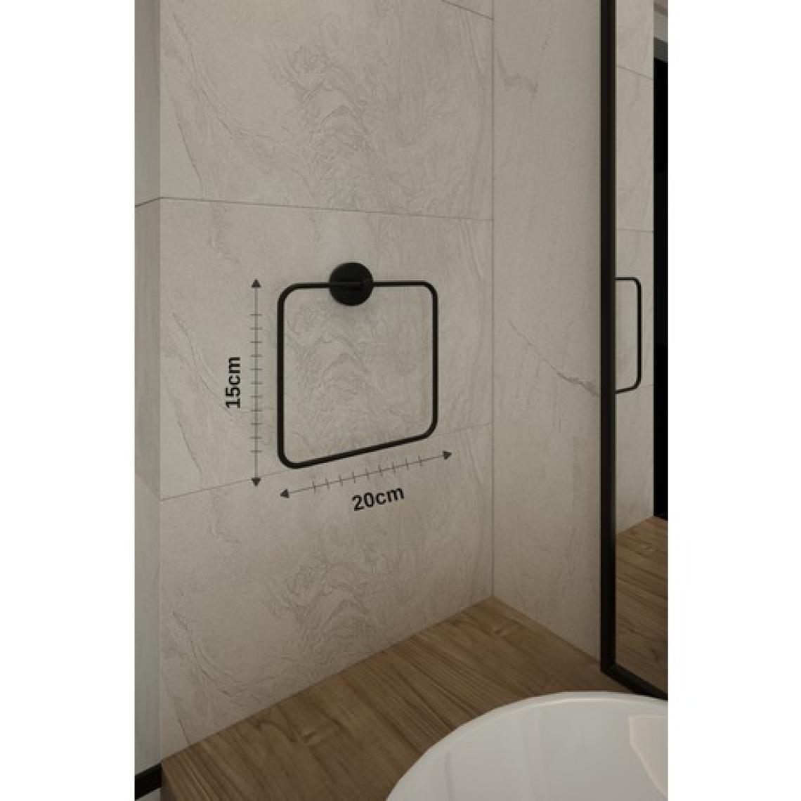 Alper Banyo Lotus Mat Siyah Eko Kare Havluluk Havlu Askısı Havlu Asacağı Ister Yapıştır Ister Montajla
