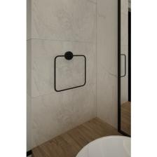 Alper Banyo Lotus Mat Siyah Eko Kare Havluluk Havlu Askısı Havlu Asacağı Ister Yapıştır Ister Montajla