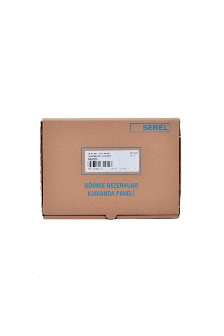 Serel Gömme Rezervuar Kumanda Paneli P400180 Krom Mat, Buton, P40-0180 Parmak Izi Bırakmayan