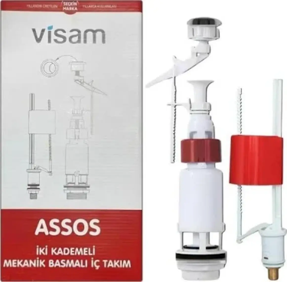 Visam Assos İki Kademeli Rezervuar İç Takım Zeplin Flatörlü 607.001