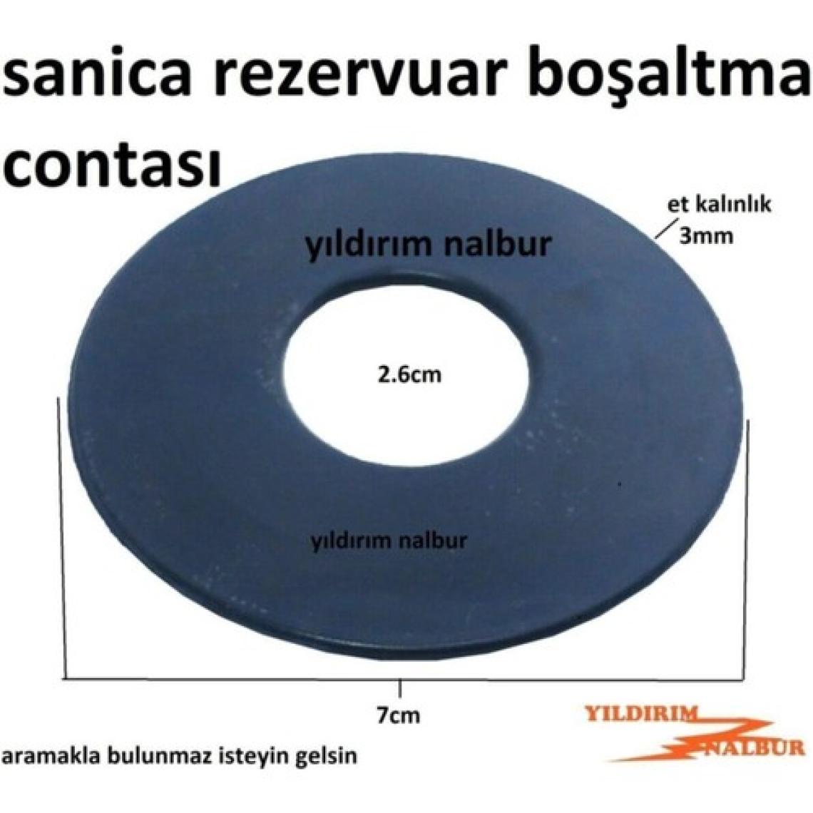 Yıldırım Sanica Gömme Rezervuar 7cm Göbek Contası Boşaltma Büyük Lastik Conta Conta