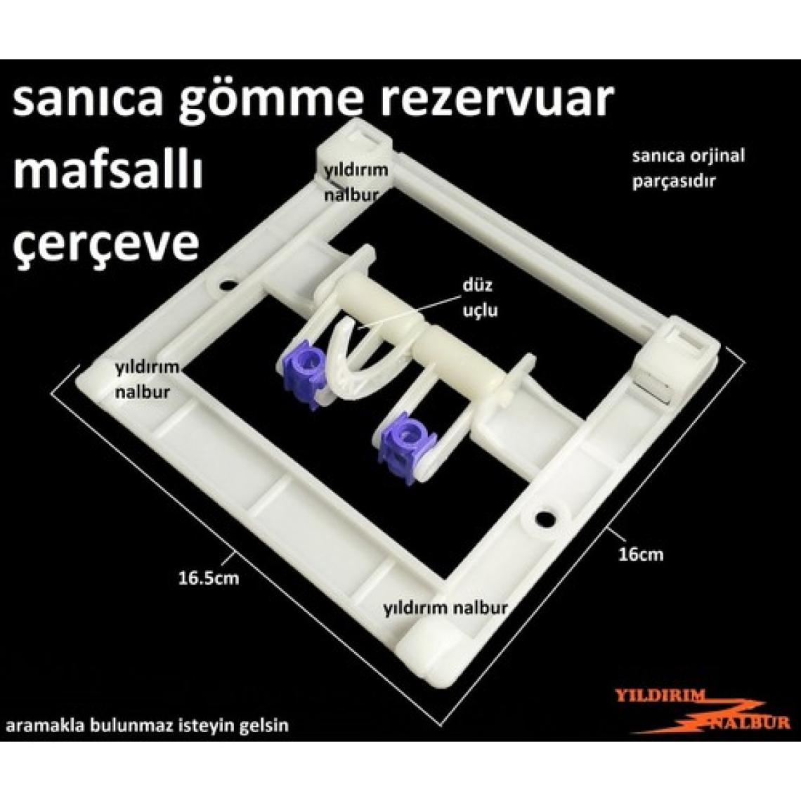 Sanıca Gömme Rezervuar Mafsallı Çerçeve Düz Uçlu Kol Seti Itici