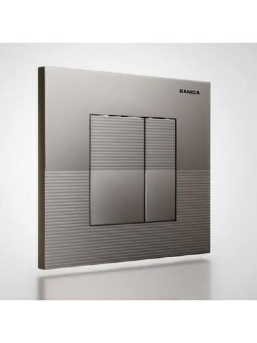 Sanica Rezervuar Panel Takımı Mat Krom P03 - 21x18 cm