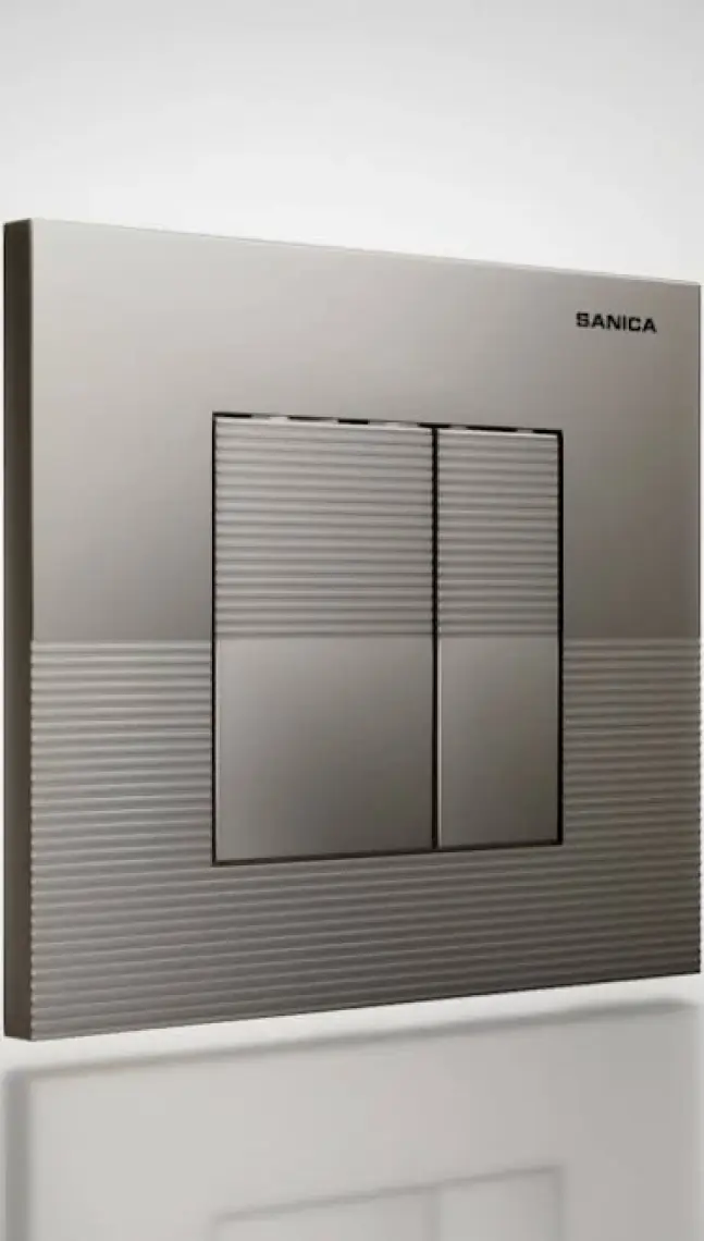 Sanica Rezervuar Panel Takımı Mat Krom Kaplama P03 21 x 18 cm