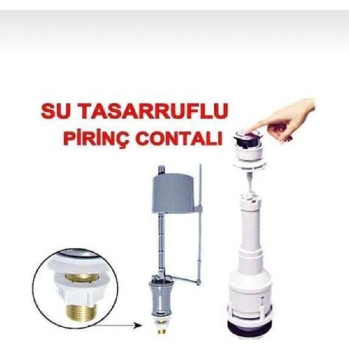 YDGR Basmalı Su Tasarruflu Klozet Sifon Rezervuar Iç Takım Seramik