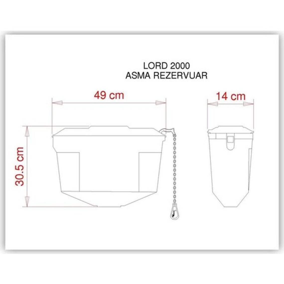 Visam Lord 2000 Asma Rezervuar - 450-001 -Zincirli- Dar-Plastik
