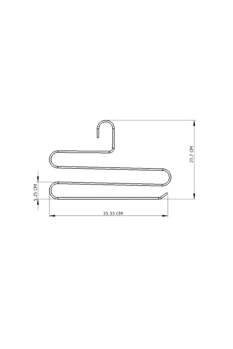 Edora Home 10'Lu Dolap Içi 3 Katlı Siyah Pantolon Askılık - Metal Paslanmaz