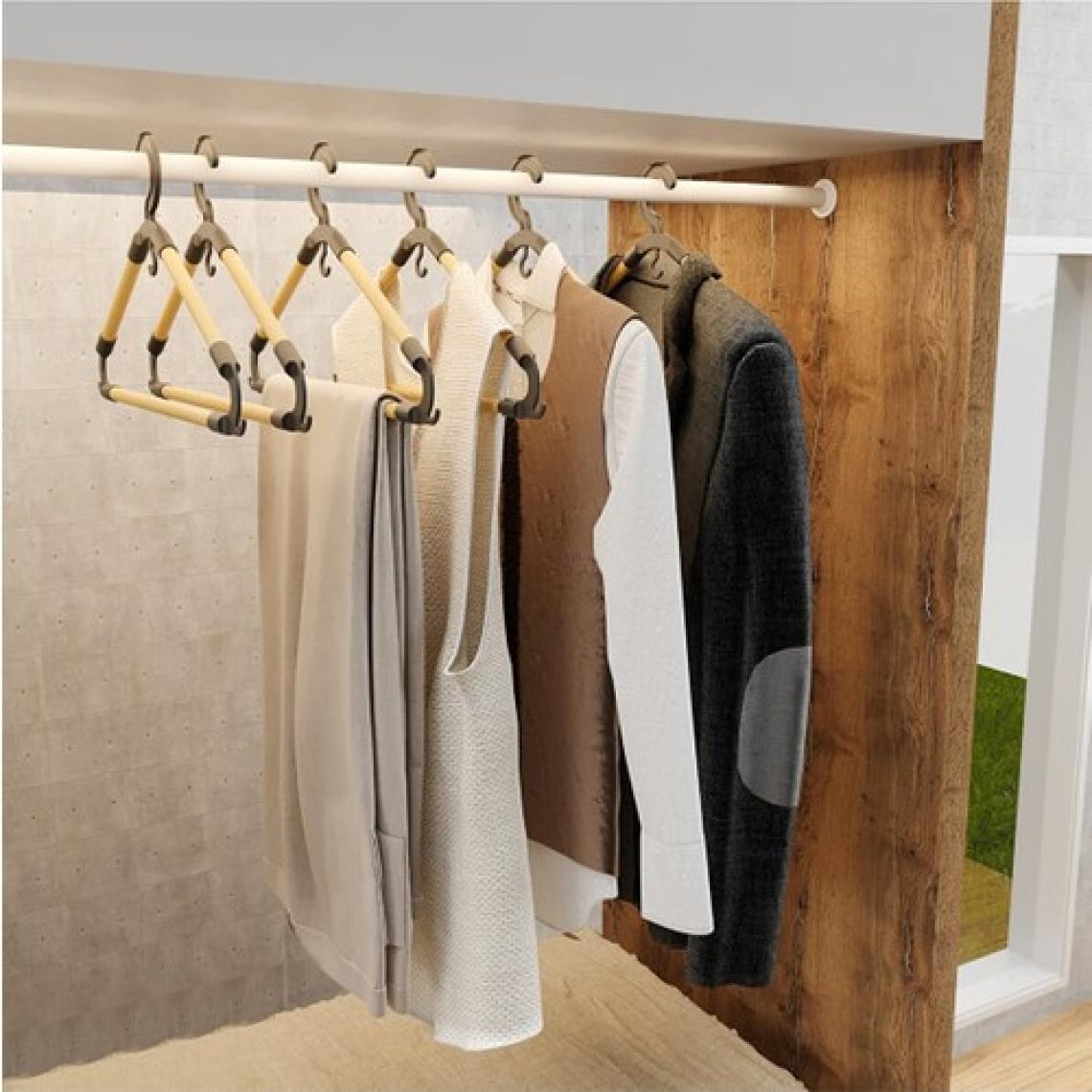 Seowood Ahşap 12'li Yetişkin Elbise Askısı 43CM Genişlik