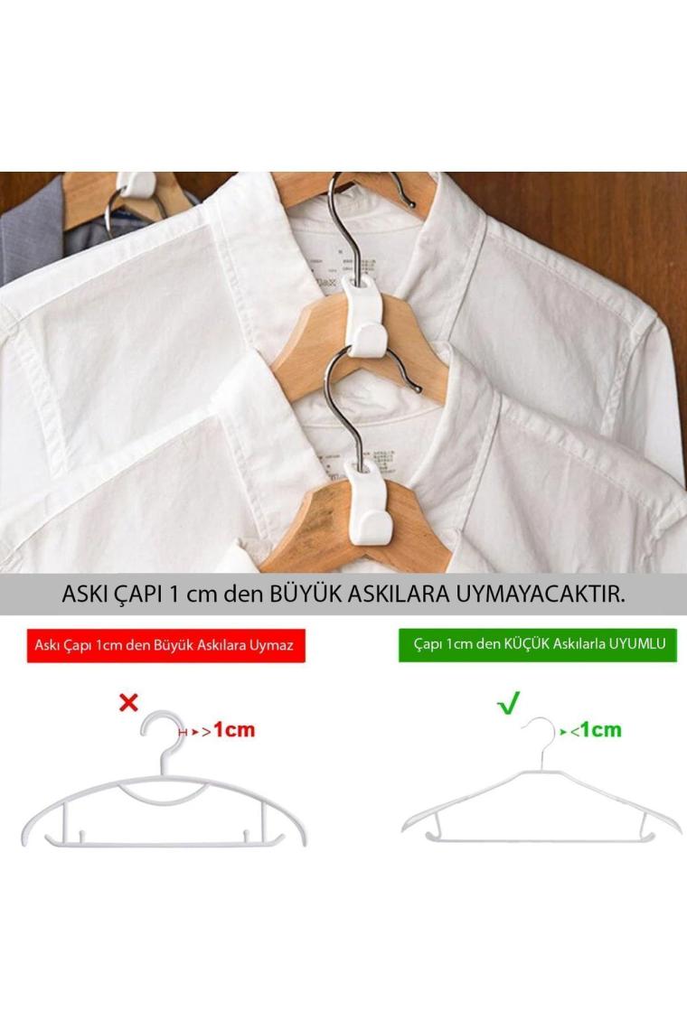 Askı Kancası 20 Adet Gömlek Çanta Kemer Askı Kancası Dolap Içi Düzenleyici Askı Kancası