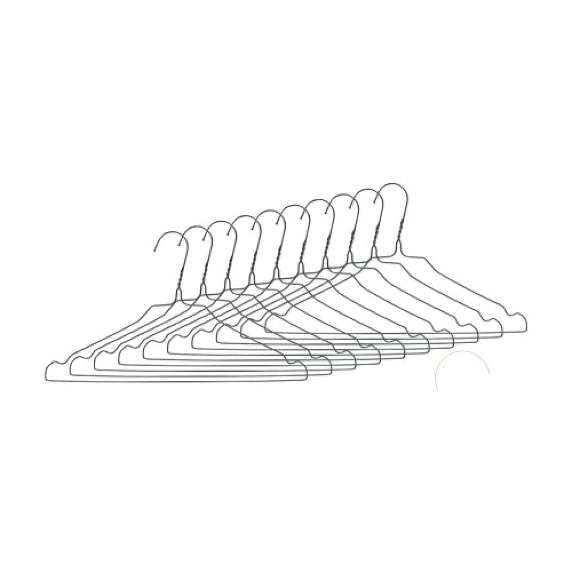 Ganteks Tel 10'lu Elbise ve Kıyafet Askısı
2.2 mm 
Metal Elbise Askısı