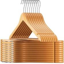 Homedius Ahşap Askı Kıyafet ve Elbise Askısı 12'li Set