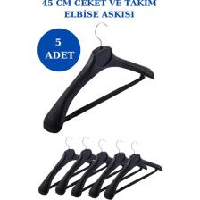 İstanbul Manken 5 Adet Plastik Yüksek Kalite Ceket Askısı, Elbise Askısı, Takım Elbise Askısı
