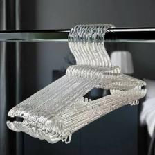 Askıcı Kristal Şeffaf Büyük Boy Elbise Askısı 24 Adet