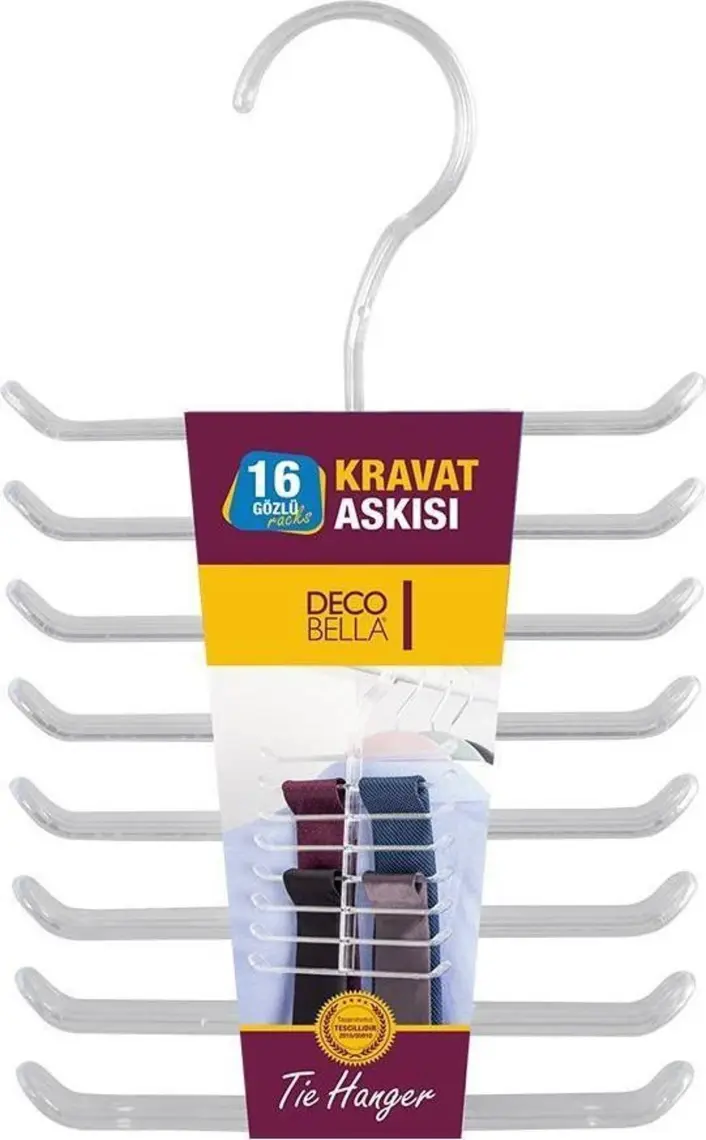 DECOBELLA® Şeffaf Kravat Askısı