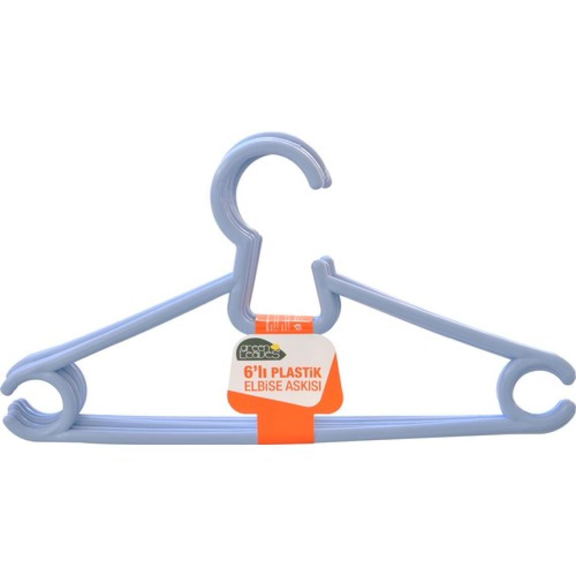 OMAK® Plastik Elbise Askısı 6'Lı