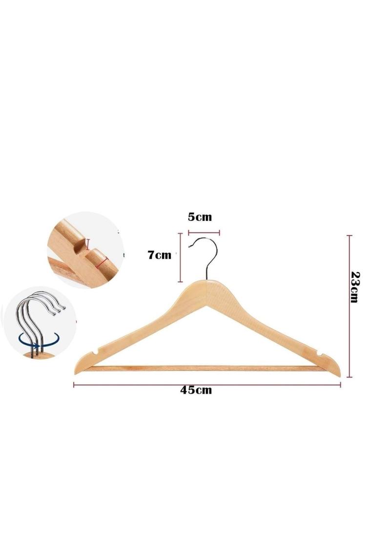 Natural Ahşap Görünüm 12 li Askı Seti Schönbuch Design 719136