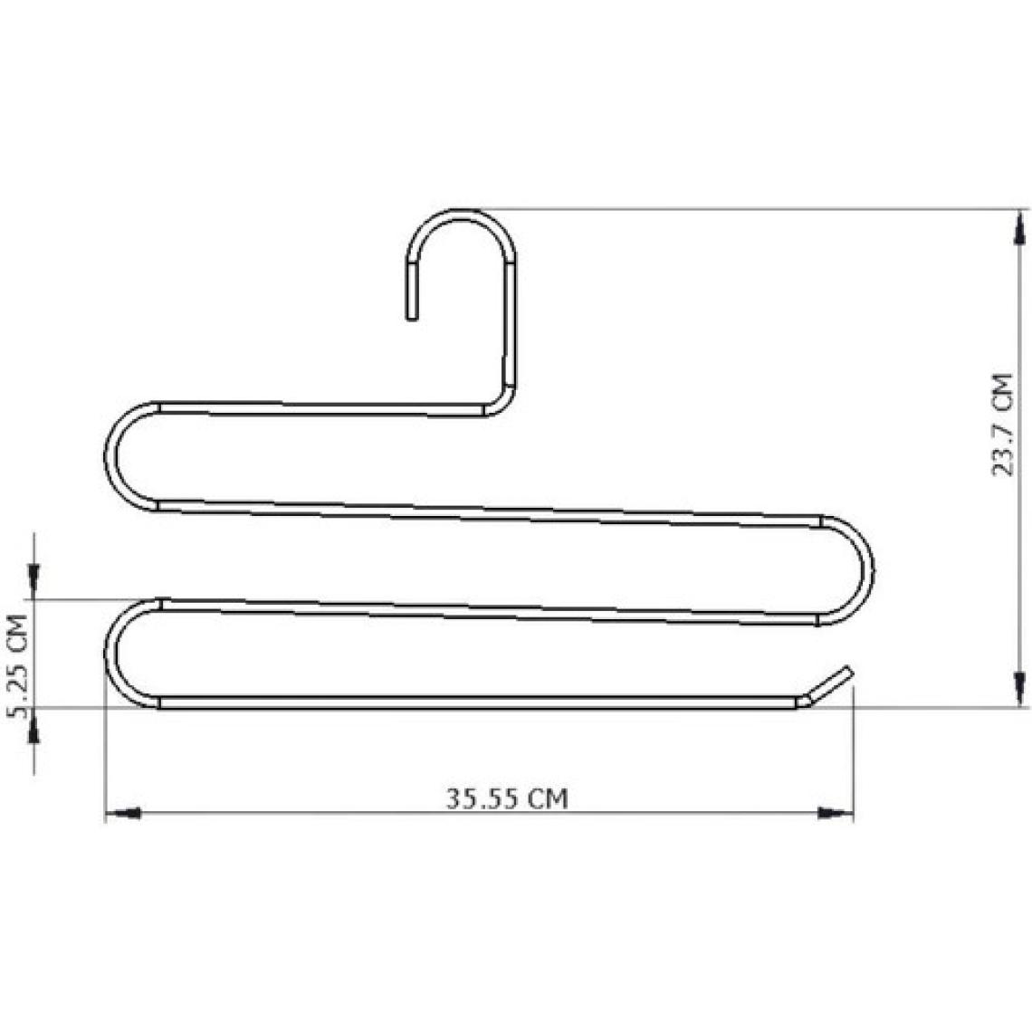 Edora Home 5'Li Dolap Içi 3 Katlı Siyah Pantolon Askılık - Metal Paslanmaz