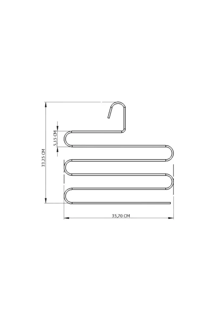 Edora Home Dolap Içi 5 Katlı Siyah Pantolon Askılık, Akıllı Dekoratif Askı - Metal Paslanmaz
