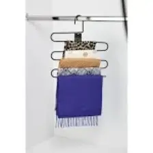 Edora Home Dolap Içi 5 Katlı Siyah Pantolon Askılık, Akıllı Dekoratif Askı - Metal Paslanmaz