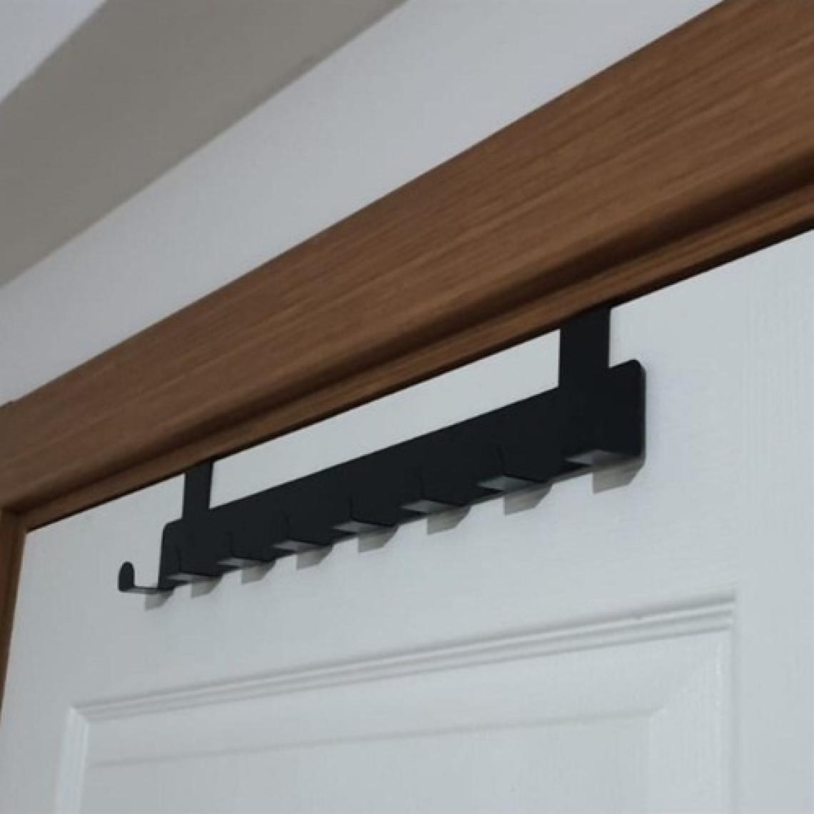 Thorqtech Metal Mat Siyah Amerikan Kapı Arkası Askılık Organizer Askılık ve Banyo Kapı Arkası Askı