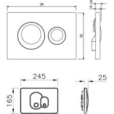 Vitra 711-1080 Kumanda Paneli Parlak Krom