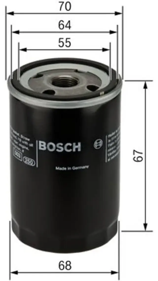 Bosch Hyundai Excel 1.5 Yağ Filtresi 1990-1994