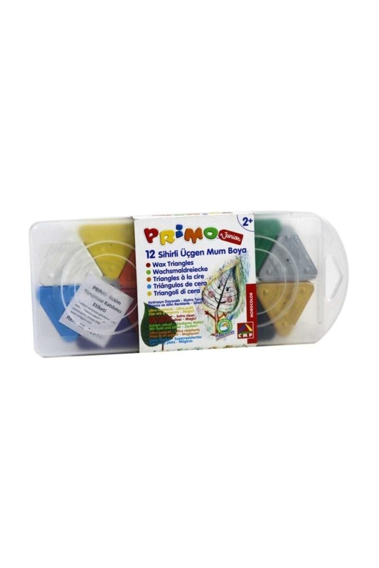 Üçgen Sihirli Mum Boya 12 Renk (Plastik Kutu)