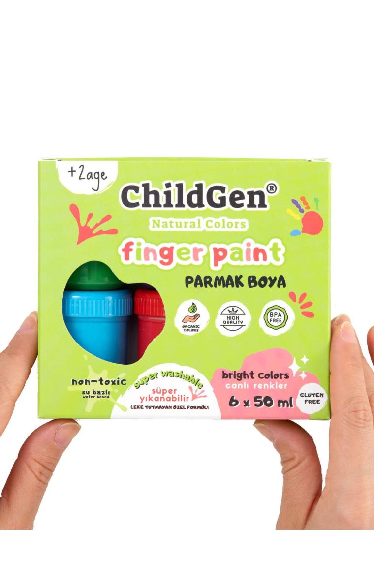 Süper Yıkanabilir 6'lı Parmak Boya Seti (6X50GR)
