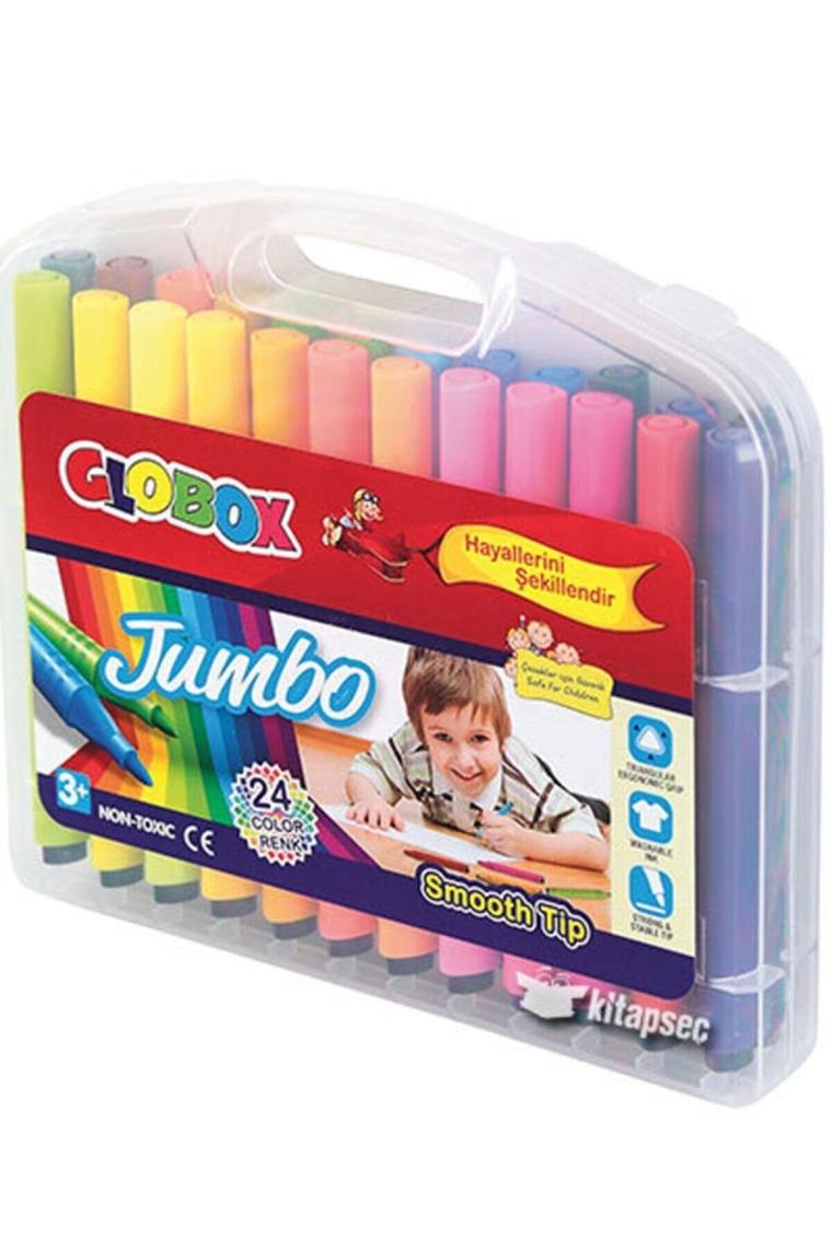 Jumbo Üçgen Keçeli Kalem 24lü