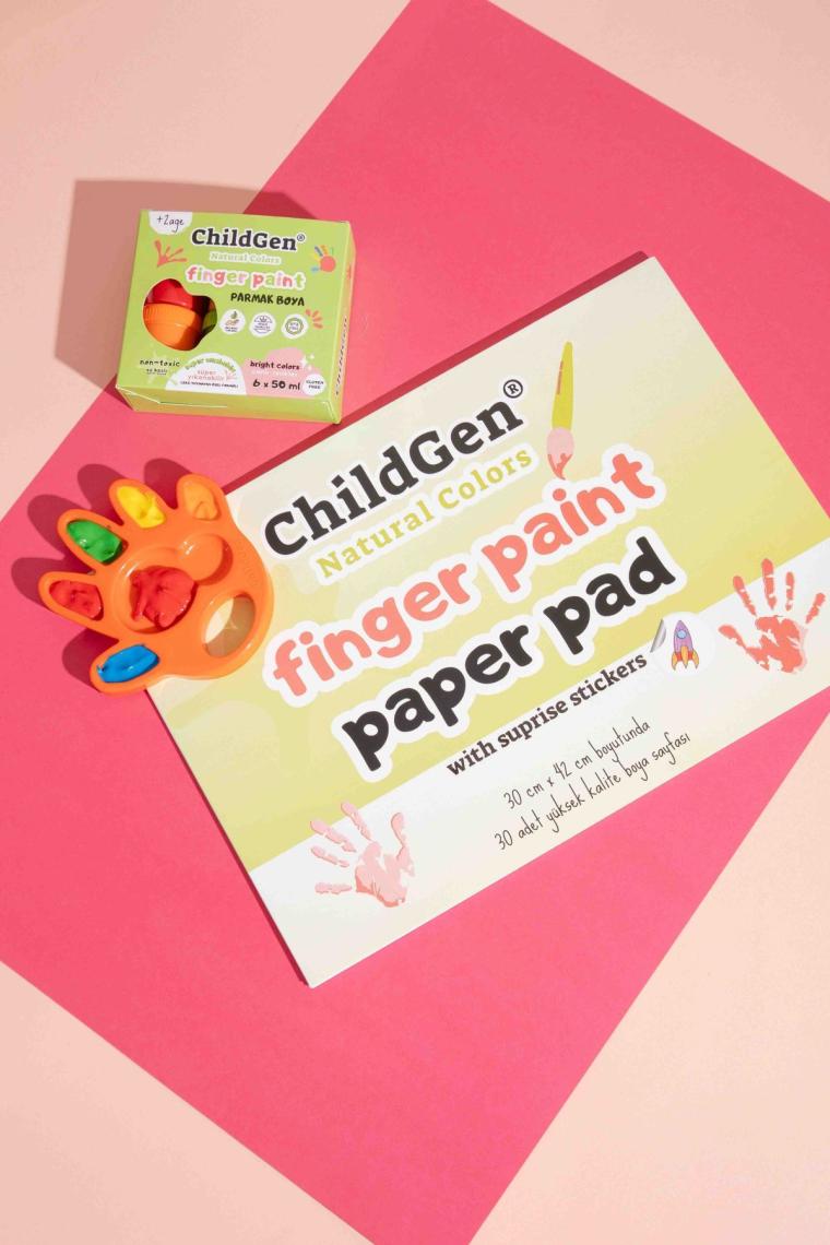 Parmak Boya Resim Defteri - Finger Paper Pad