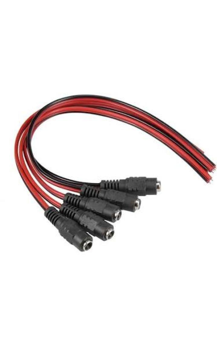 BK Teknoloji 5 Adet 5.5x2.1mm Dc 12V Dişi Cctv LED Güç Kablosu