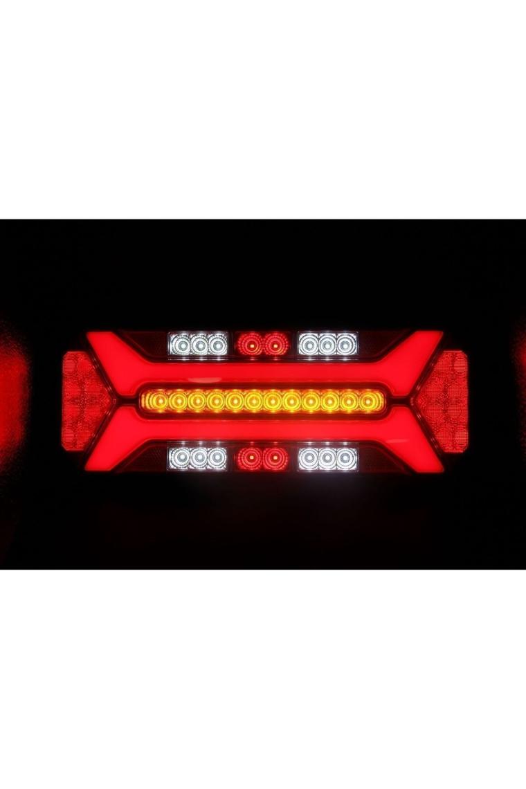 Yeni Star Neon LED Stop Lambası Kayar Sinyalli Kamyon-Tır-Dorse-Karavan-Kamyonet 12X24 Volt 1 Adet
