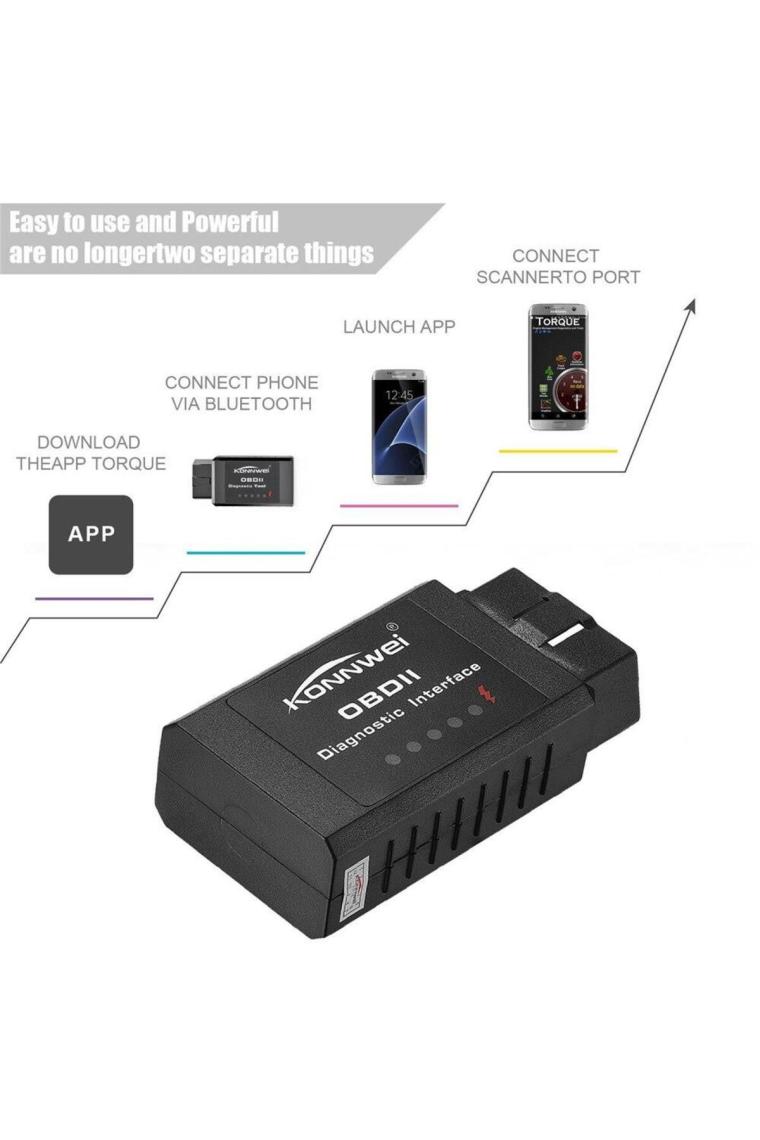 Valkyrie Konnwei KW910 Obd2 V1.5 Bluetooth Özellikli Araç Arıza Tespit Cihazı