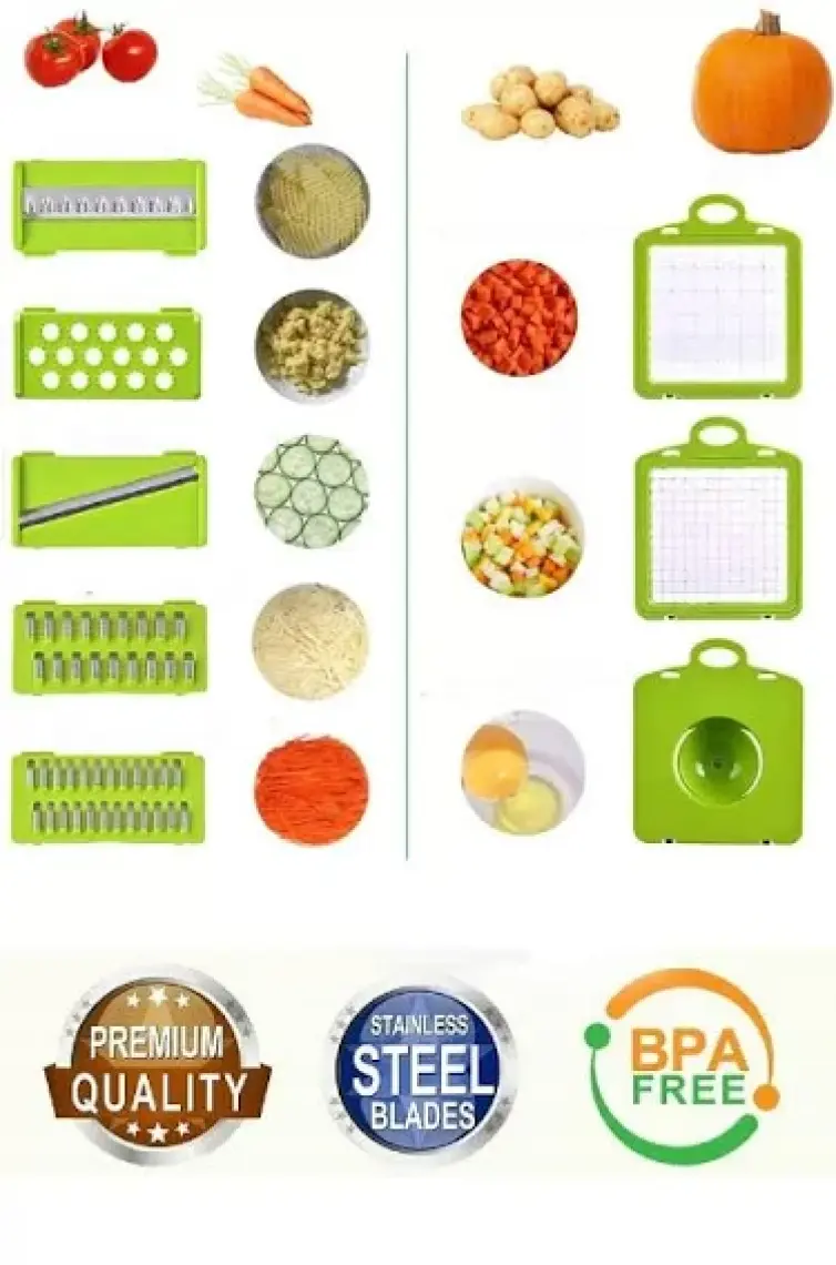Patates Sebze Küp Rende Salata Peynir Soğan Doğrayıcı Dicer Mandolin Dilimleyici Jülyen Kesici Mutfak Rende Seti