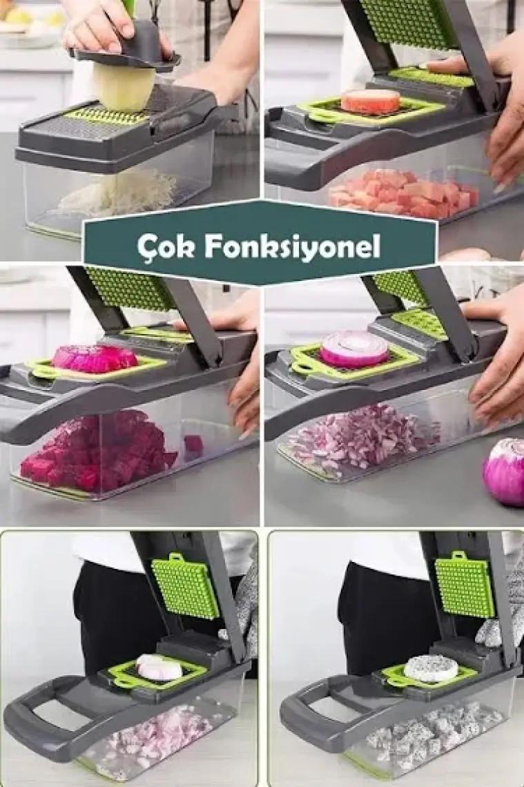Patates Sebze Küp Rende Salata Peynir Soğan Doğrayıcı Dicer Mandolin Dilimleyici Jülyen Kesici Mutfak Rende Seti
