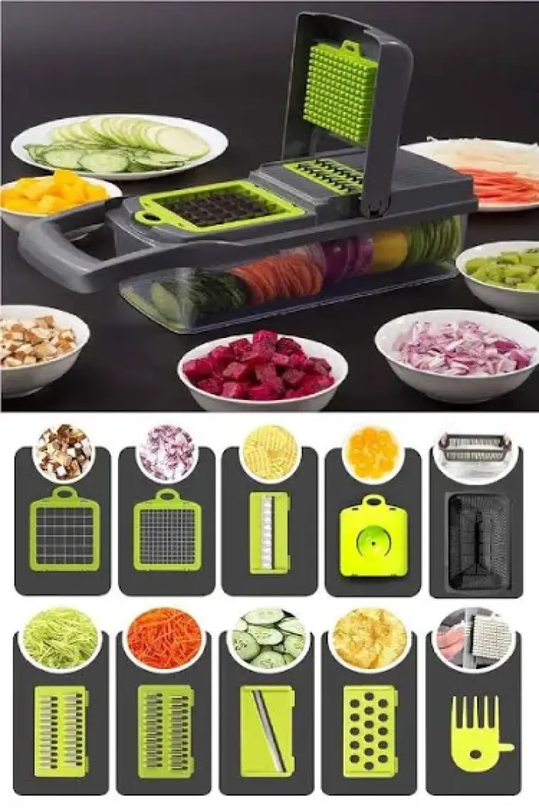 Patates Sebze Küp Rende Salata Peynir Soğan Doğrayıcı Dicer Mandolin Dilimleyici Jülyen Kesici Mutfak Rende Seti
