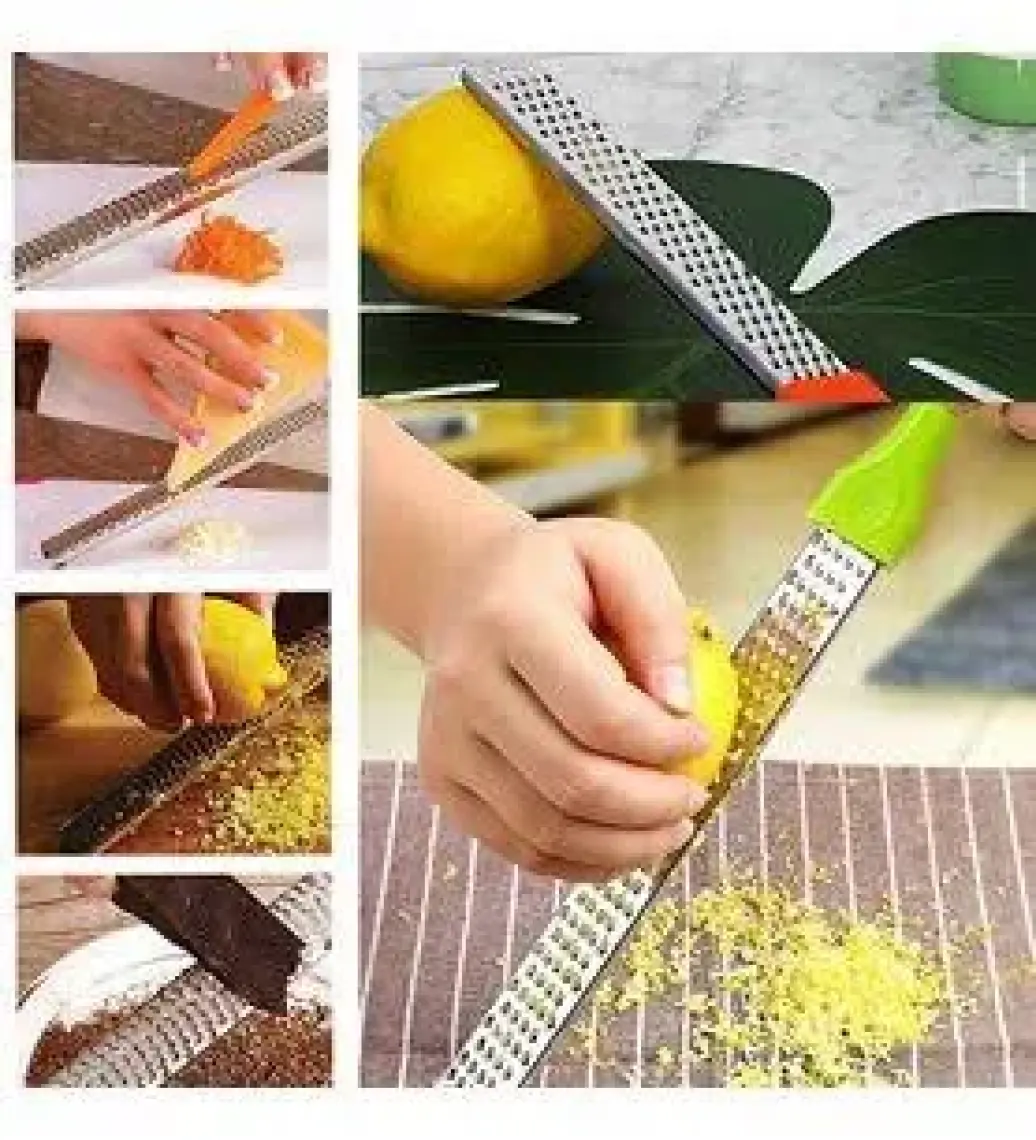 27CM Pratik Limon Kabuğu, Portakal, Peynir, Çikolata, Sarımsak ve Zencefil Rendesi (Uzun El Rendesi