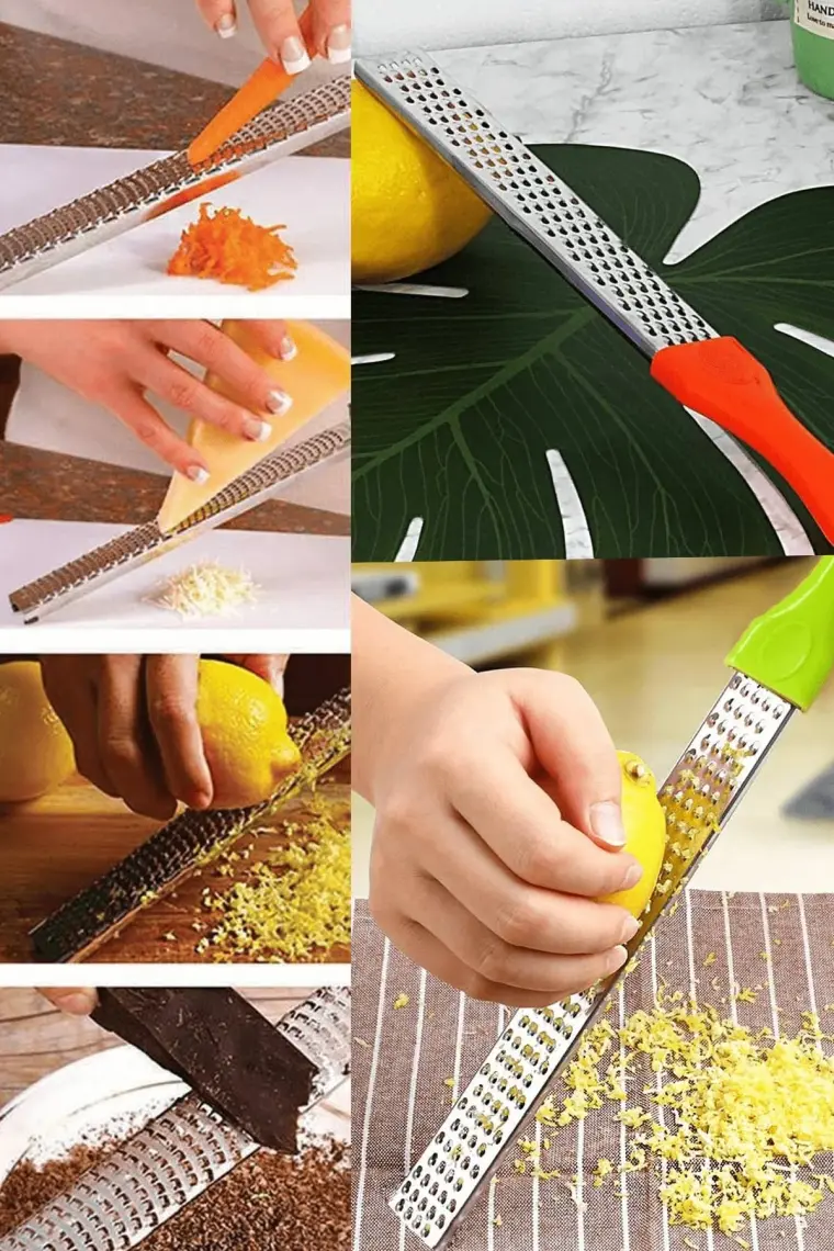 27CM Pratik Limon Kabuğu, Portakal, Peynir, Çikolata, Sarımsak ve Zencefil Rendesi (Uzun El Rendesi